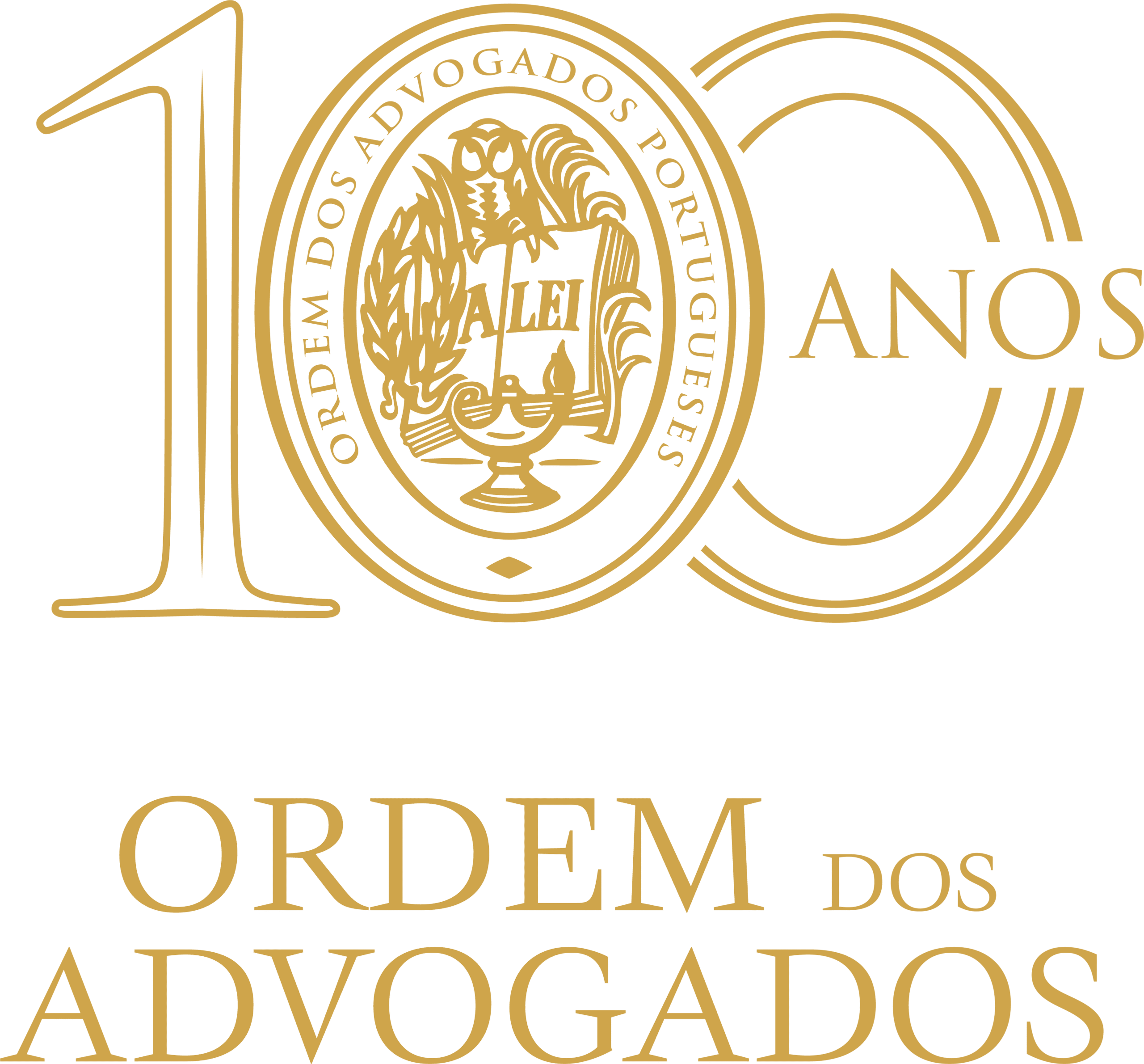 Logotipo 100 Anos Ordem dos Advogados - Versão Vertical